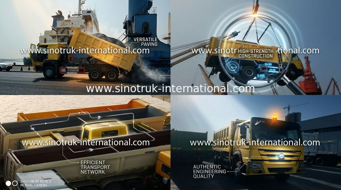 کامیون کمپرسی با ظرفیت بزرگ RHD با سیستم مدیریت الکترونیکی