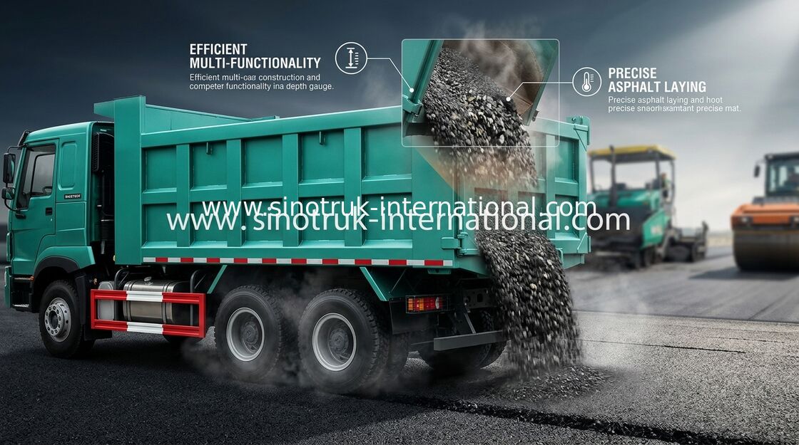 30-40 تن RHD 10 چرخ کامیون واگن برقی SINOTRUK HOWO A7 برای ساخت و ساز