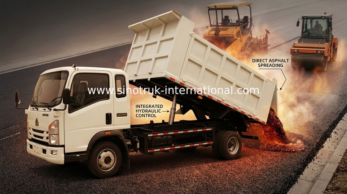 کامیون کمپرسی 4×2 Rhd 8 تن 116 اسب بخار برای استفاده در معدن
