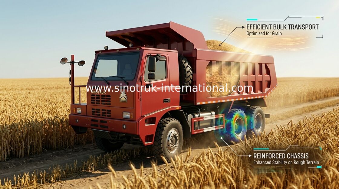 371HP کامیون کمپرسی کامیون Tipper / کامیون کمپرسی Tri Axle برای معدن