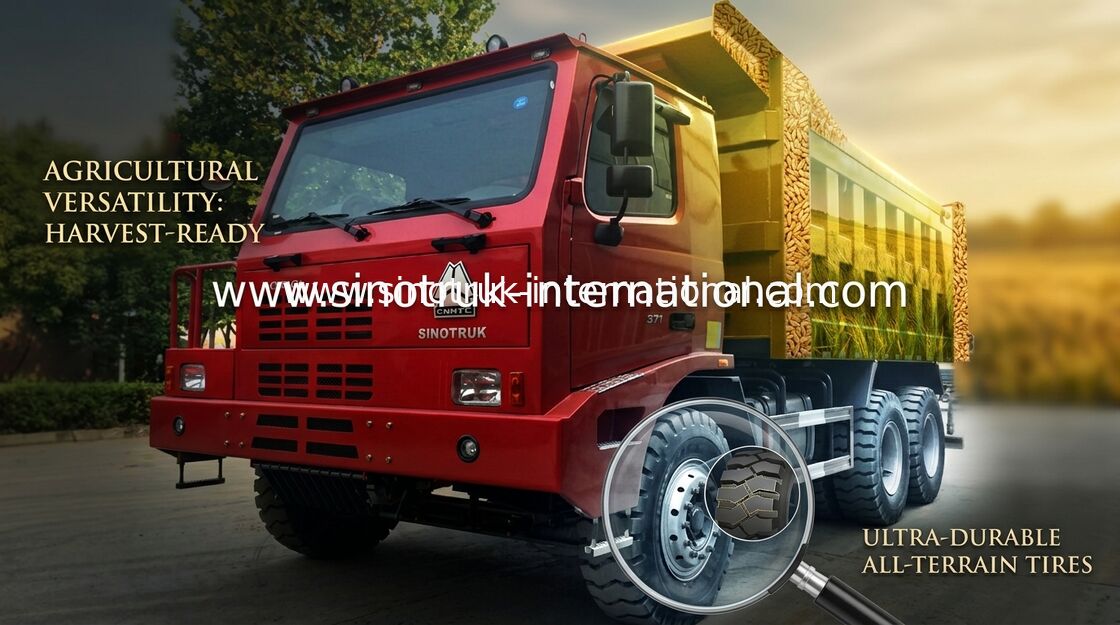 رنگین کمان SINOTRUK HOWO 6x4 کامیون کمپرسی / کامیون HOWO دامپینگ برای معدن