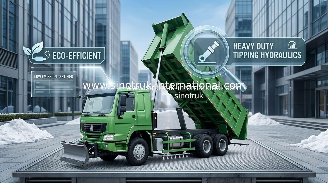 SINOTRUK HOWO کامیون کمپرسی کامیون 371HP 8X4 LHD 31-60tons 20-30CBM ZZ3317N3867W