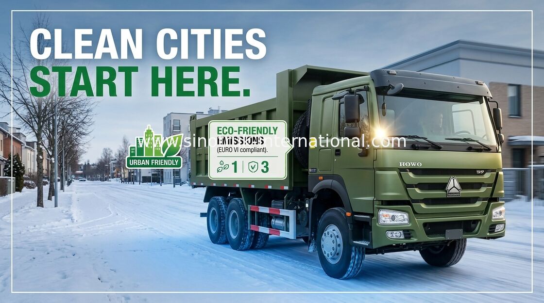 SINOTRUK HOWO کامیون کمپرسی کامیون 371HP 12 چرخ LHD 31ton 20-30CBM ZZ3317N3267W