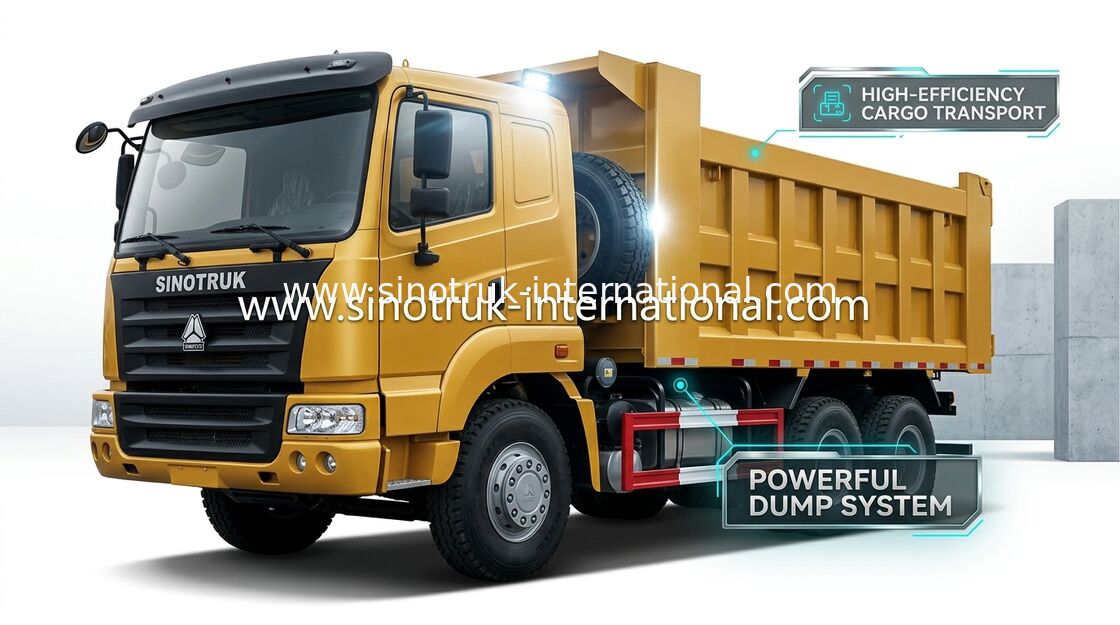 کامیون کمپرسی SINOTRUK HOWO 25-40tons 371HP 6X4 RHD 10-25CBM ZZ3257N3647A