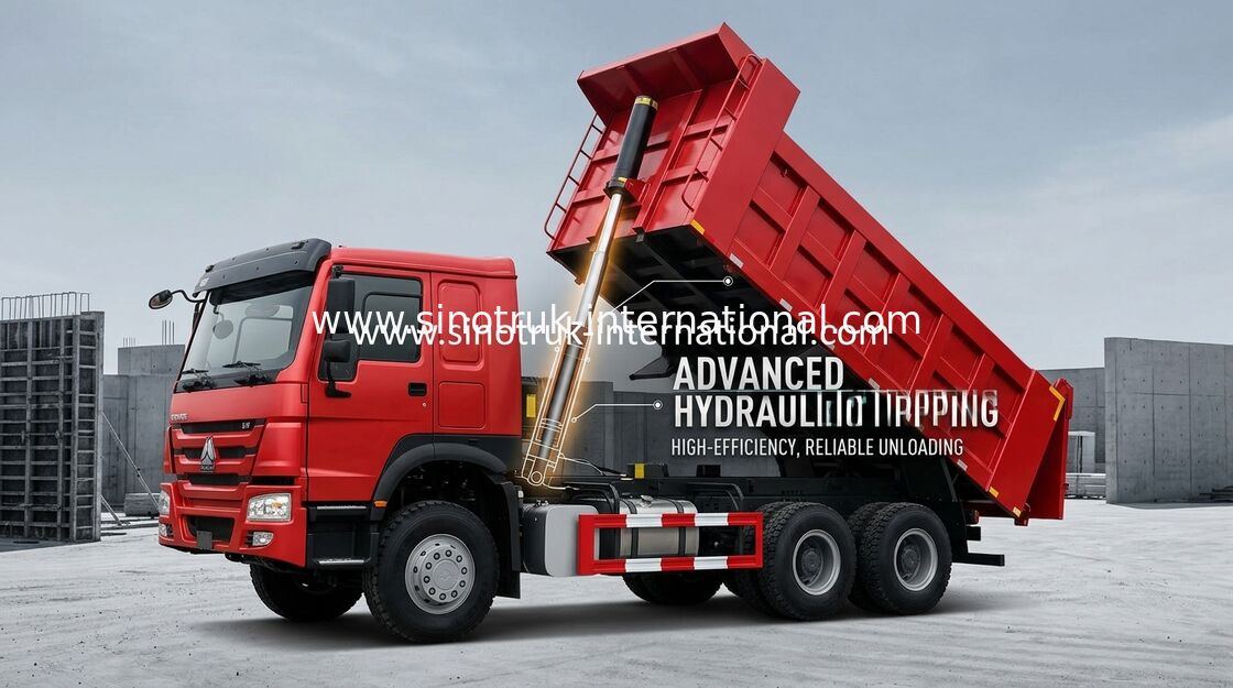 کامیون کمپرسی کامیون SINOTRUK HOWO بار 25-40tons 371HP 6X4 10 چرخ 10-25CBM