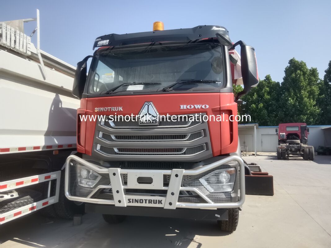 Sinotruk NX تپپر کامپری با موتور 371HP، ظرفیت 40-50T و 8 × 4 درایو برای حمل و نقل سنگین کار قرمز