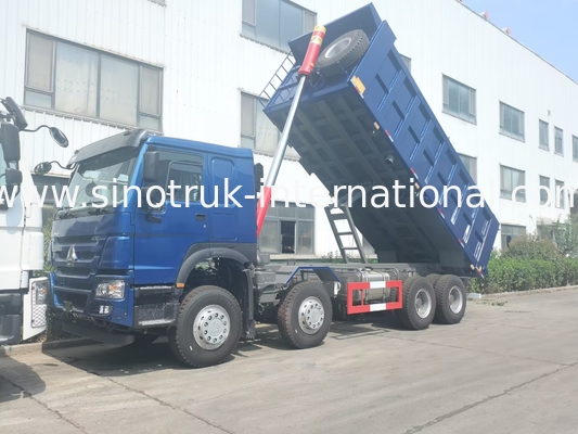 کامیون کمپرسی آبی SINOTRUK HOWO LHD 12wheels 8X4 400HP For Mining Front Lifting 50 تن