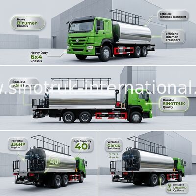 دست راست HOWO 7 قیر کامیون 6X4 336HP 10CBM