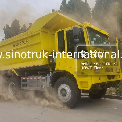 کامیون کمپرسی معدن Sinotruk با موتور 430 اسب بخار مدل درایو 6x4 و جعبه بار با ضخامت 16 میلی متر