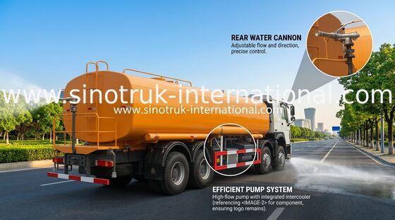 کامیون مخزن آب پاش Sinotruk Howo 30CBM 8 X 4 Euro 2