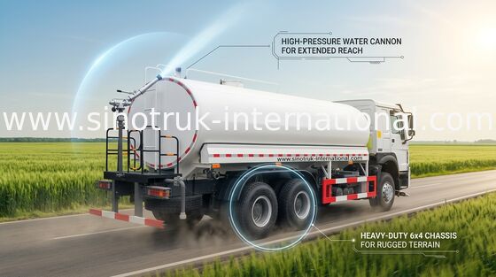 کامیون مخزن آب پاش Sinotruk Howo 10-25CBM 6 X 4 Euro 2