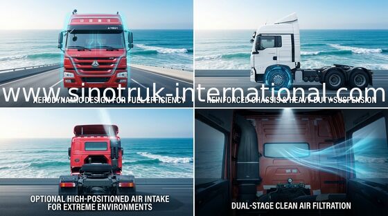 تراکتور کامیون SINOTRUK HOWO LHD 4X2 Euro2 380HP ZZ4187S3511V