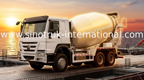 SINOTRUK HOWO LHD 6×4 10 چرخ کامیون مخلوط کنکریت 400 اسب بخار