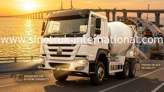 قدرت اسب 400HP HOWO مخلوط کننده کامیون 6-12CBM LHD 6×4 10 چرخ
