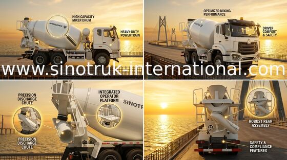 کامیون میکسر بتن SINOTRUK HOWO 6×4 RHD ZZ1257V324JB1R