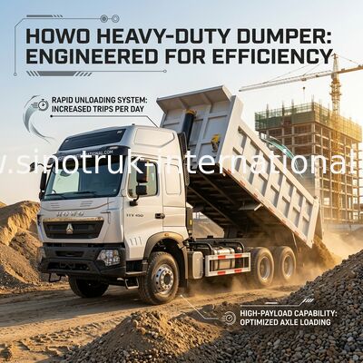 inotruk جدید Howo تپر کامپ راننده شاسی Weichai موتور 8 × 4 LHD 430HP