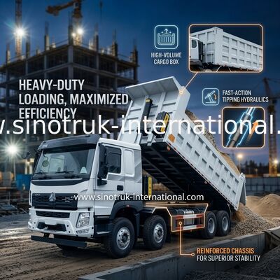 SINOTRUK HOWO 380HP کامیون 12 چرخ LHD 31 تن 20-30CBM V7-X کابین