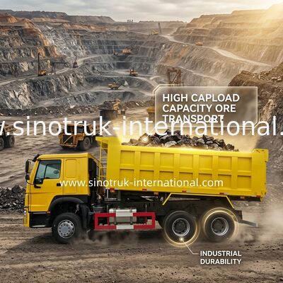 کامیون کمپرسی SINOTRUK HOWO کمپرسی LHD 6×4 400 اسب بخار 20CBM
