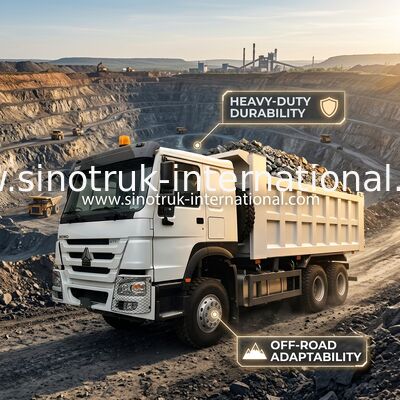 کامیون کمپرسی SINOTRUK HOWO کمپرسی LHD 6×4 371 اسب بخار 20CBM