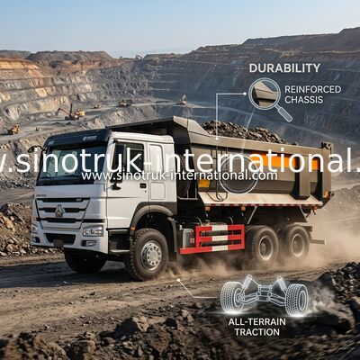 کامیون کمپرسی معدن سنگین SINOTRUK HOWO LHD 6x4