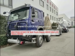 SINOTRUK HOWO تانک نفت کامیون شاسی 400HP 8X4 LHD 50tons 40CBM
