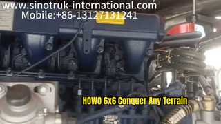 کامیون کمپرسی HOWO 6x6 زمین های سخت را فتح می کند
