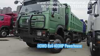 کامیون Sinotruk HOWO 8x4 400HP برای پروژه های سنگین