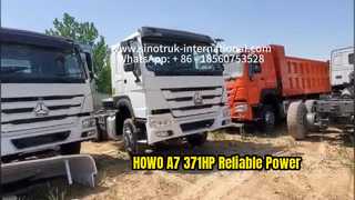 بررسی کامیون تراکتور HOWO A7 6x4 کارکرده 371HP Heavy Duty Power