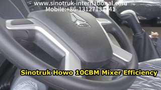 کامیون میکسر بتن Sinotruk Howo 10CBM با کارایی بالا